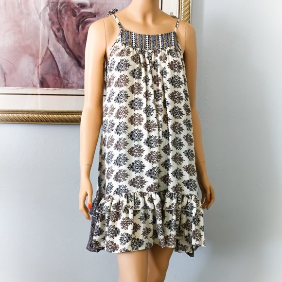 BOHO INSPIRED PRINT SPAGHETTI STRAP MIDI DRESS - Picture 5 of 8
